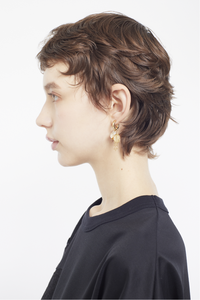 Sway pierced earring (Gold)