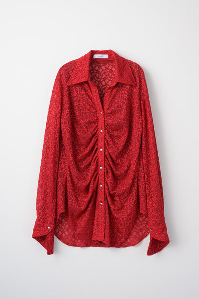 贈る結婚祝い Stretch lace shirt (Red) トップス