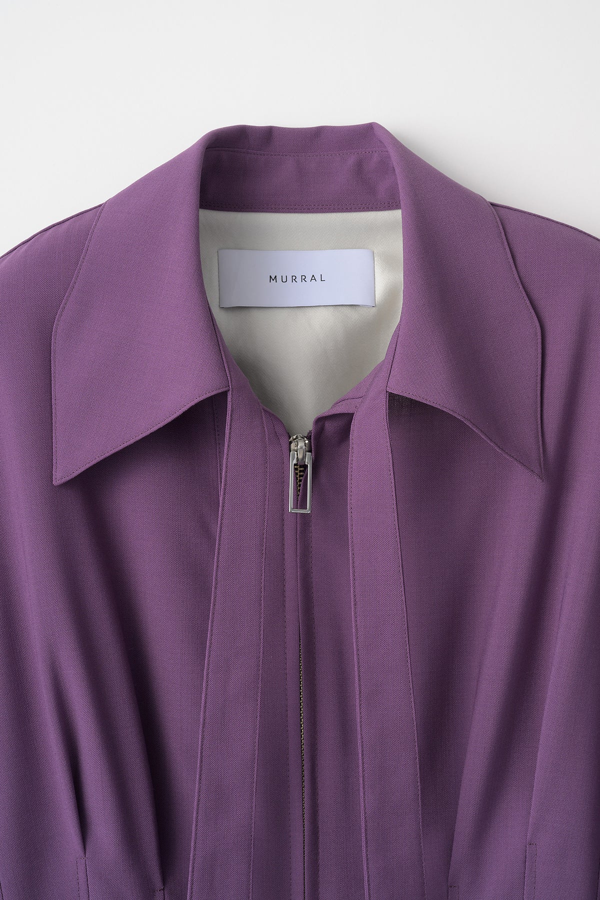 Contrast zip shirt (Purple)