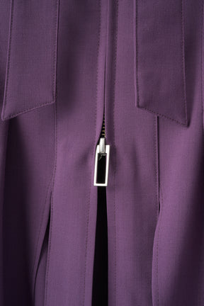 Contrast zip shirt (Purple)
