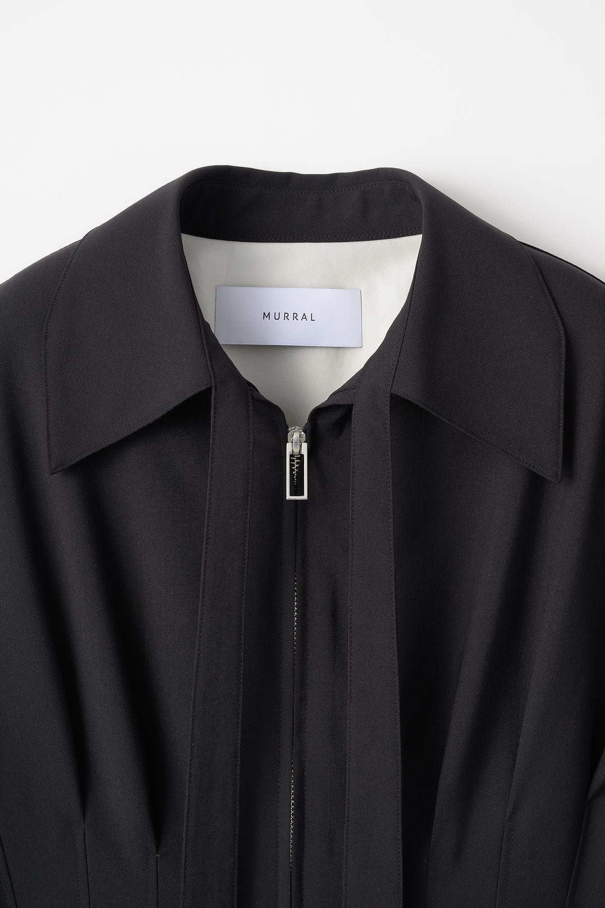 Contrast zip shirt (Black)
