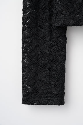 Stretch lace top (Black)
