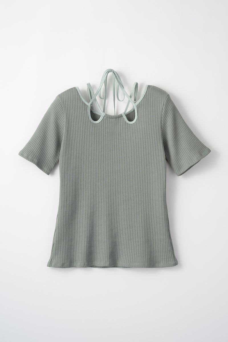 Ivy halfsleeve top (Moss Green)