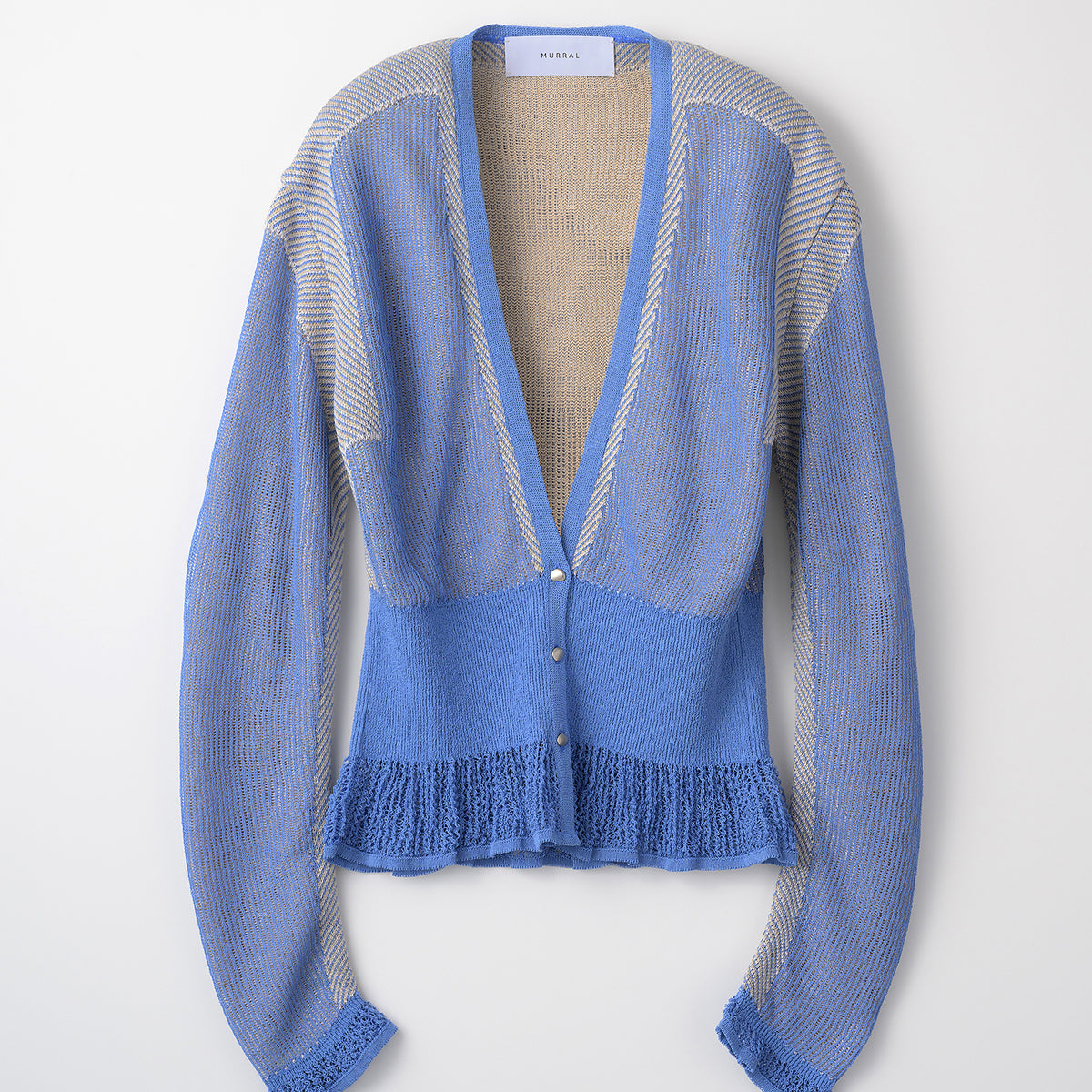 Pigment knit cardigan (Blue)