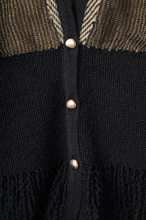 Pigment knit cardigan (Black)
