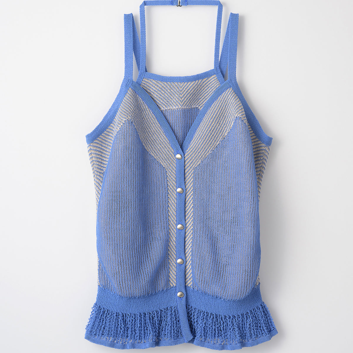 Pigment knit camisole top (Blue)