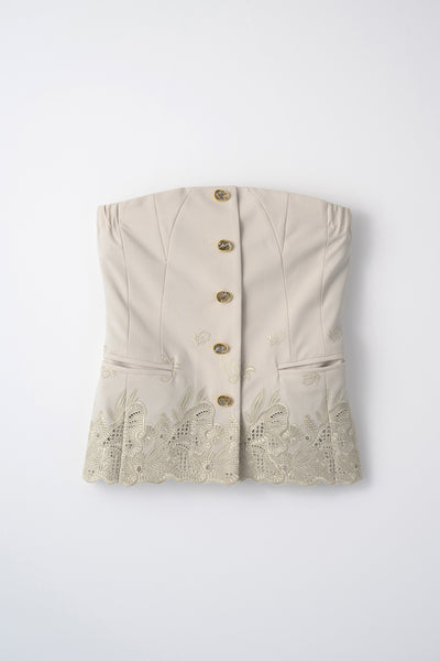 Morpho embroidery bustier (Ivory) Morpho embroidery bustier (Ivory)