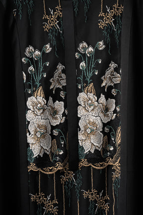 Framed flower lace dress (Black)