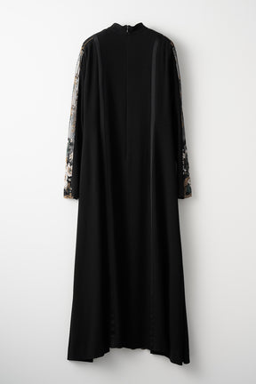 Framed flower lace dress (Black)