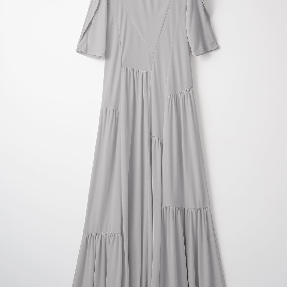 Leaf vein jersey dress (Gray)