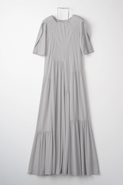 Leaf vein jersey dress (Gray) Leaf vein jersey dress (Gray)