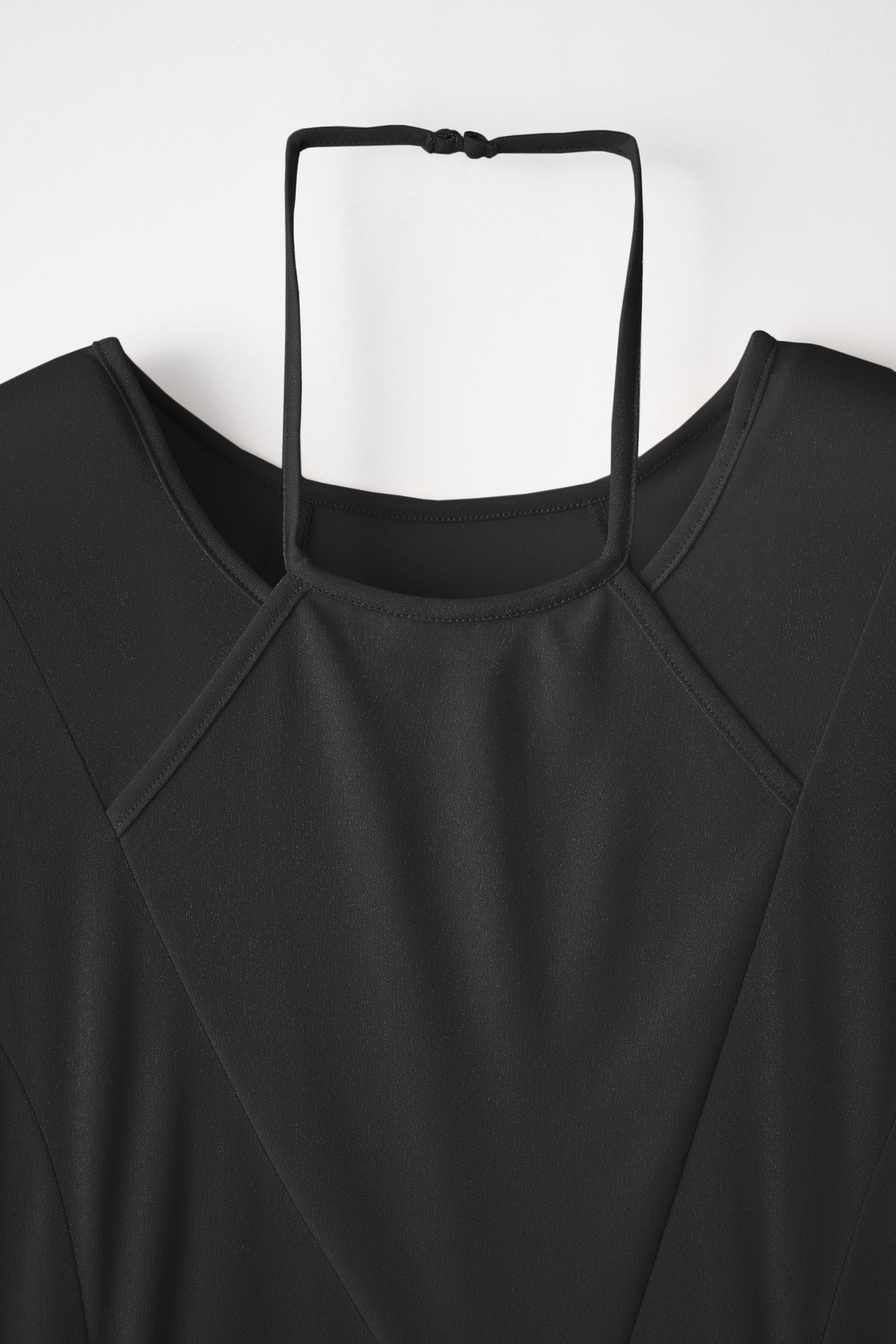 Leaf vein jersey dress (Black)
