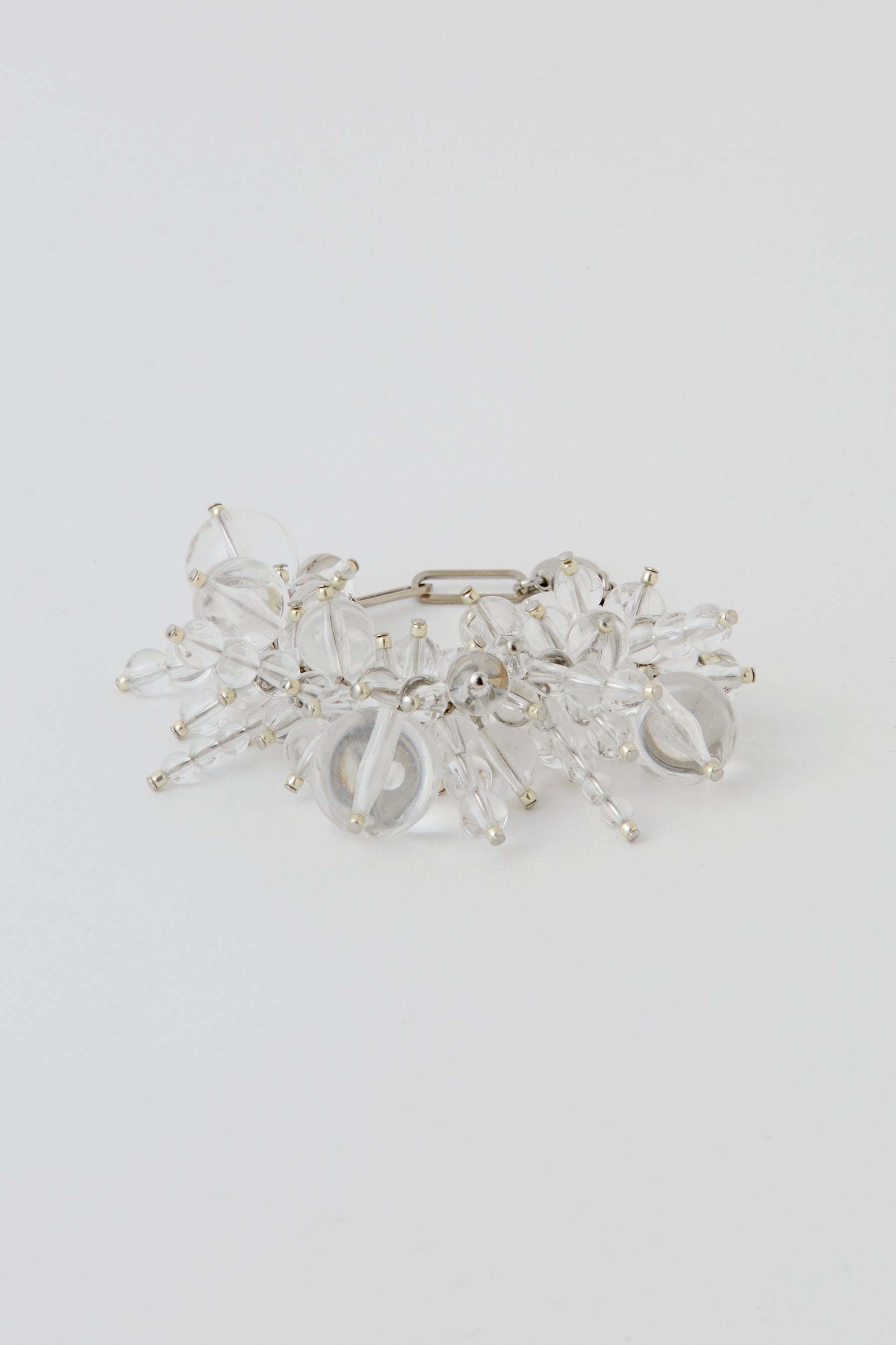 Dripping clear bracelet (Silver)