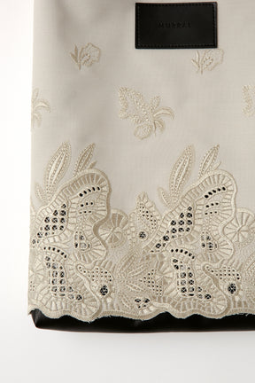 Morpho embroidery bag (Ivory)