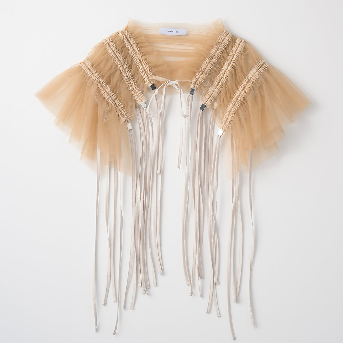 MARGE tulle decorative collar タグ付き試着のみ Stem tulle collar (Beige)