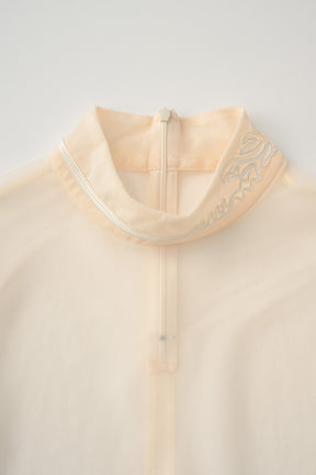 Scenery embroidery sheer top (Ivory)