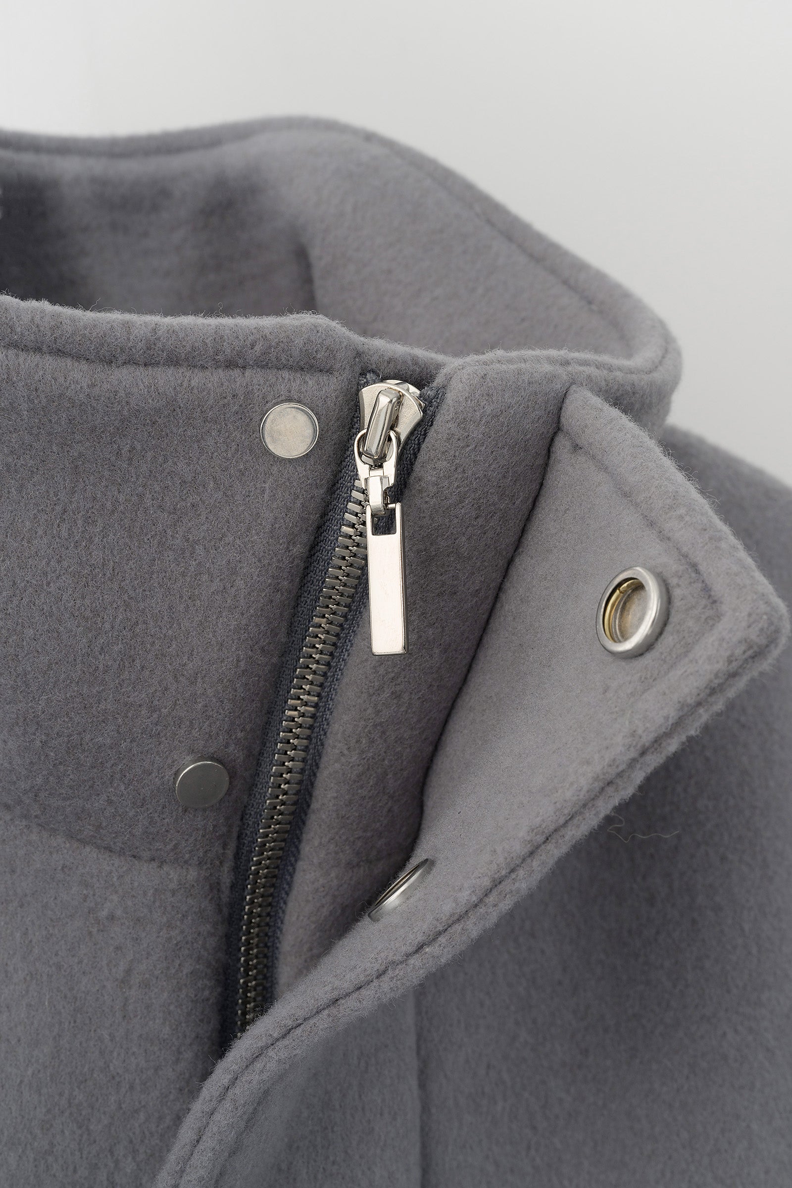 "Emerge" needle punch wool jacket (Gray)