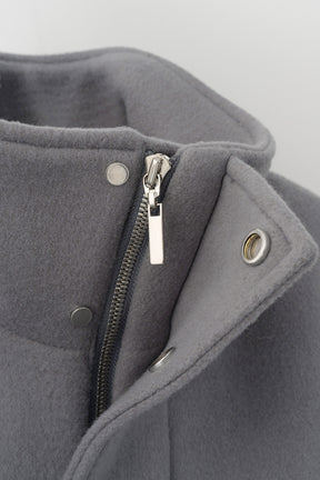 "Emerge" needle punch wool jacket (Gray)