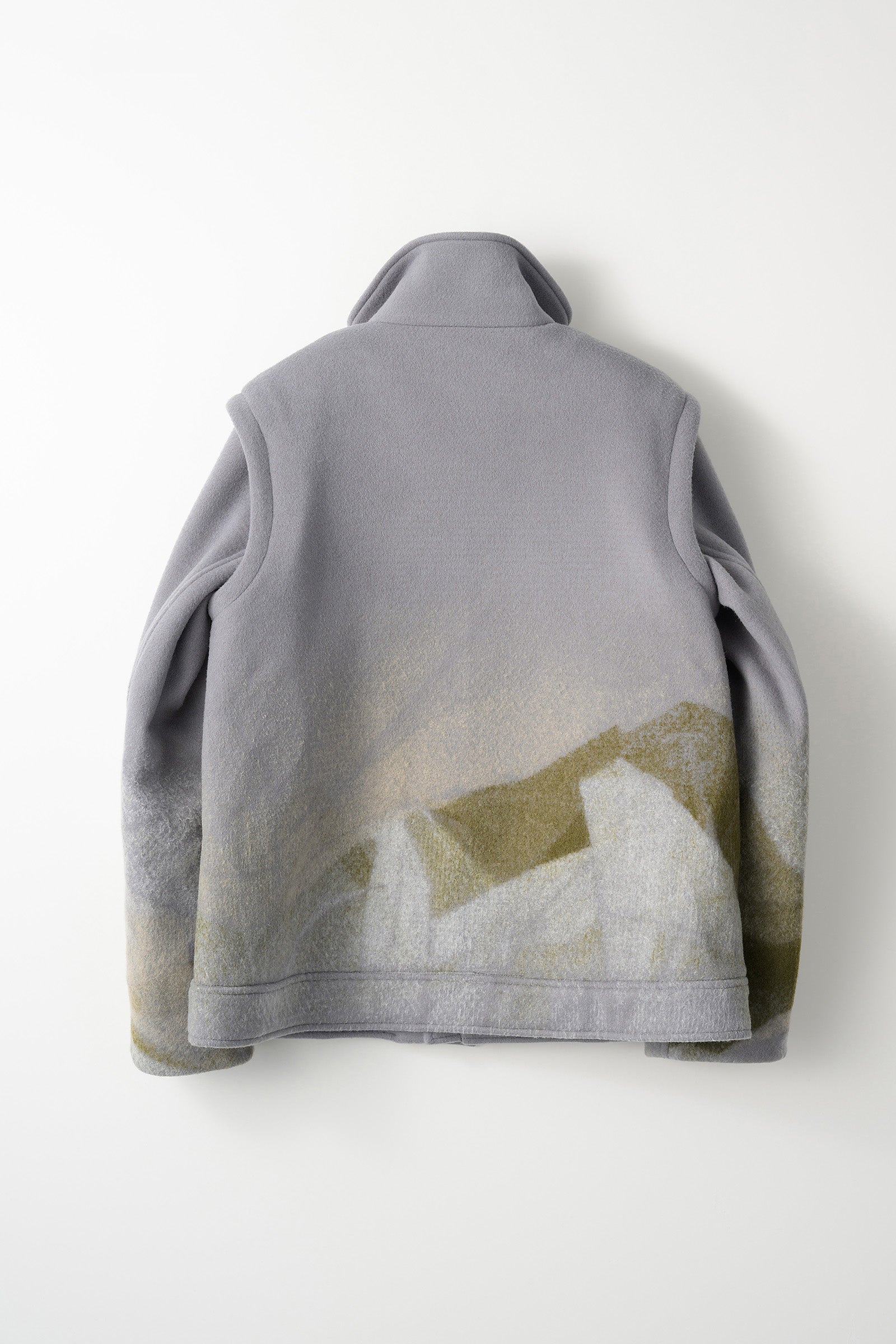 "Emerge" needle punch wool jacket (Gray)