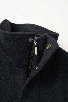 "Emerge" needle punch wool jacket (Black)