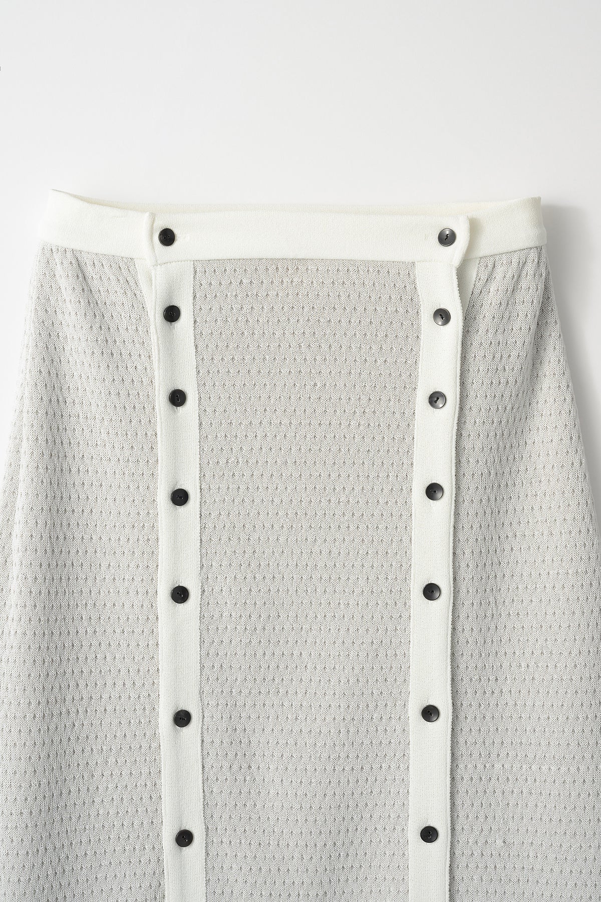 Jewel knit skirt (White)