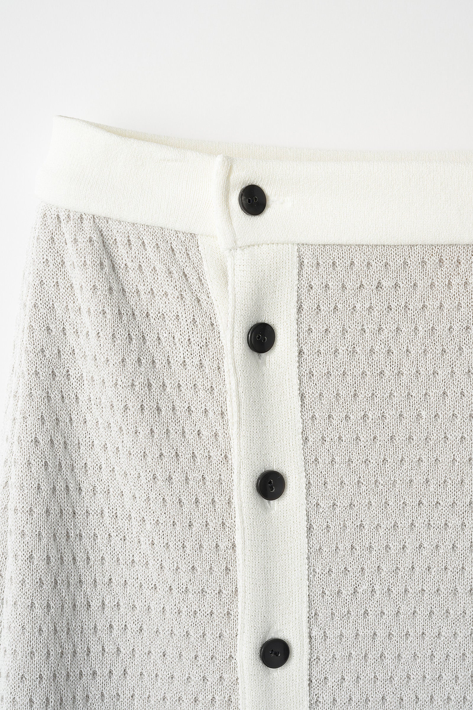 Jewel knit skirt (White)