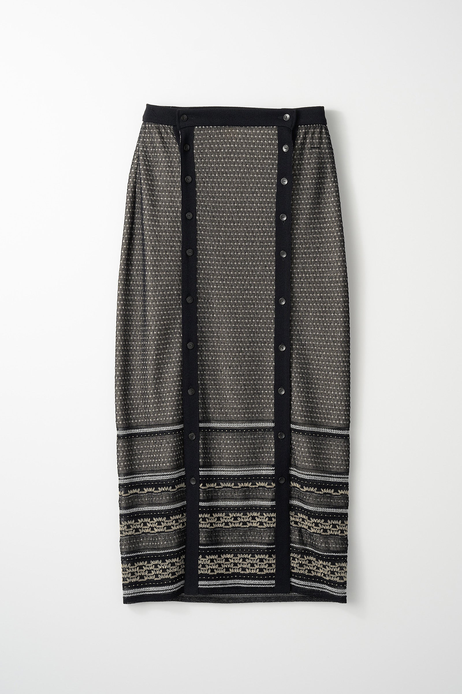 Jewel knit skirt (Black)