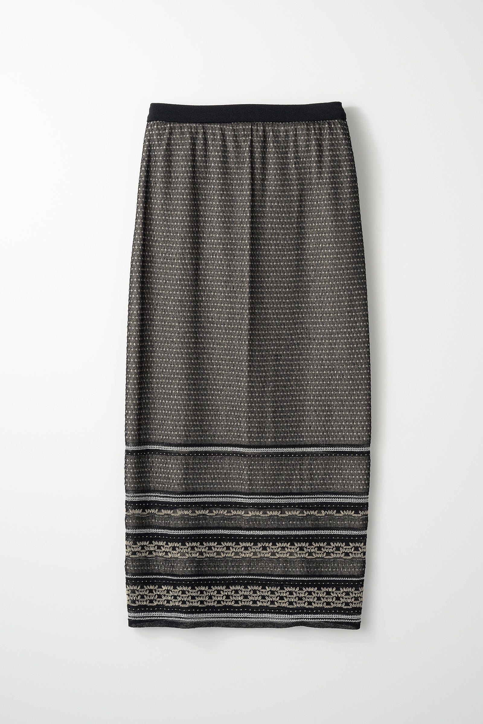 Jewel knit skirt (Black)