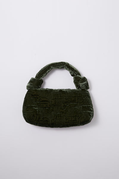 Symbolic embroidery velvet bag (Green)