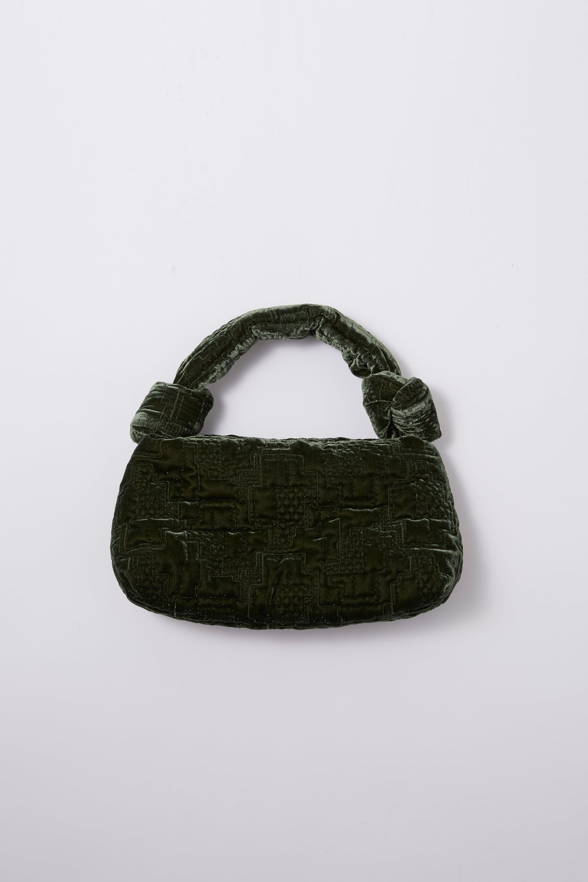 Symbolic embroidery velvet bag (Green)