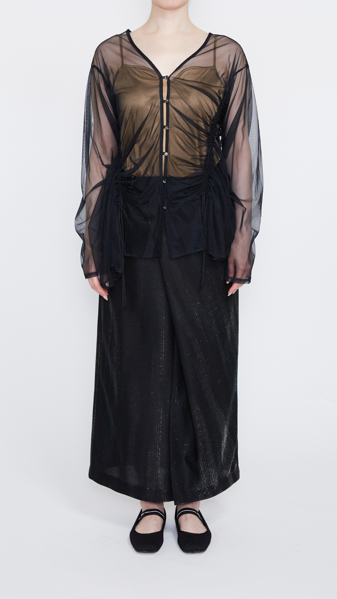 MURRAL Stem tulle tops (Black)