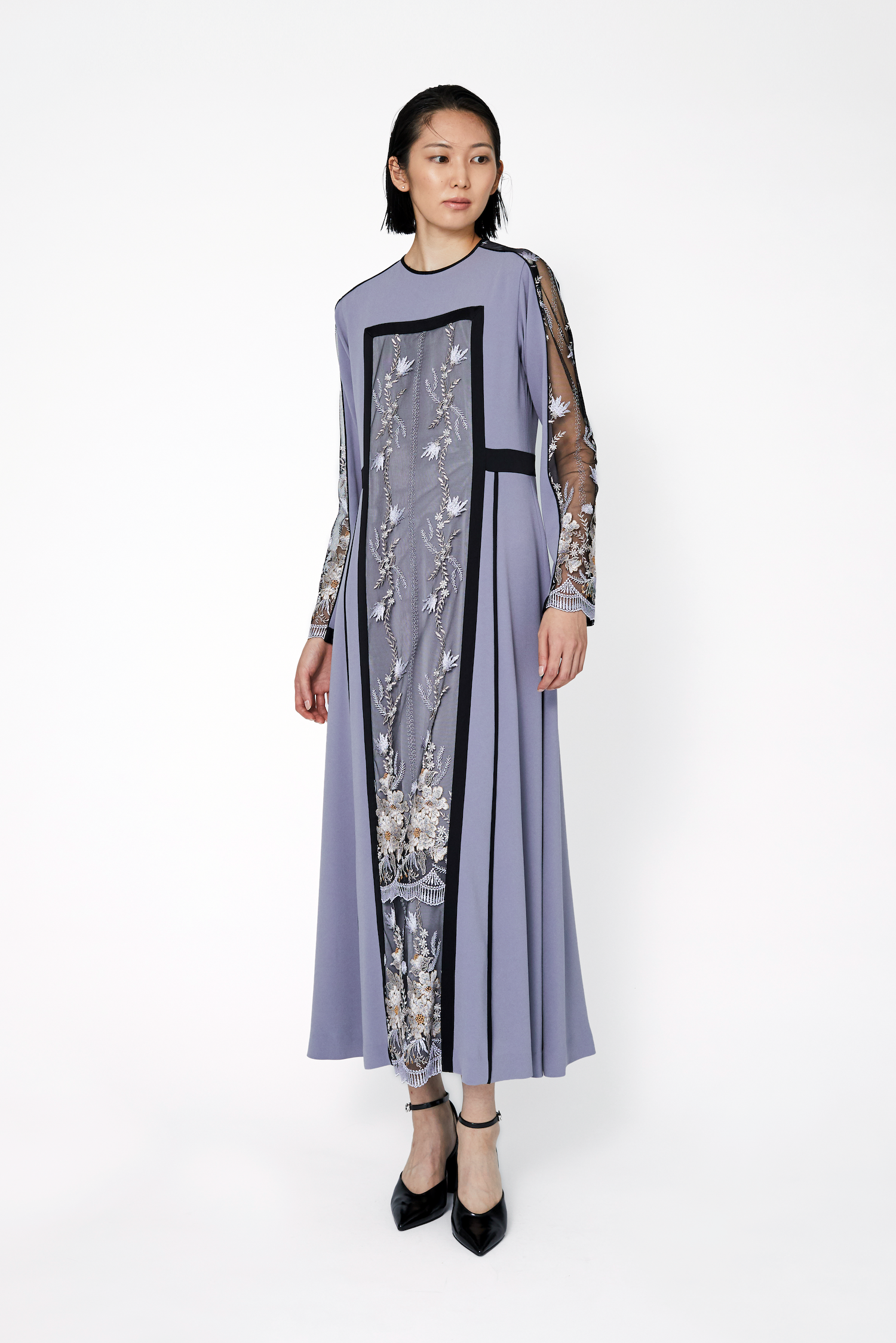 Framed flower lace dress (Purple) Framed flower lace dress (Purple)