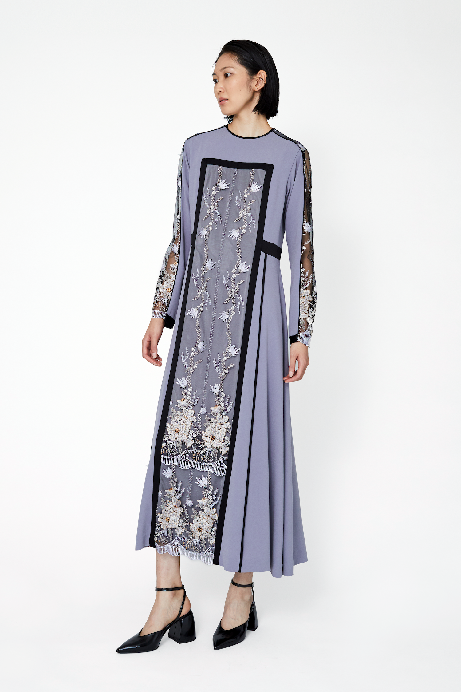 Framed flower lace dress (Purple) Framed flower lace dress (Purple)