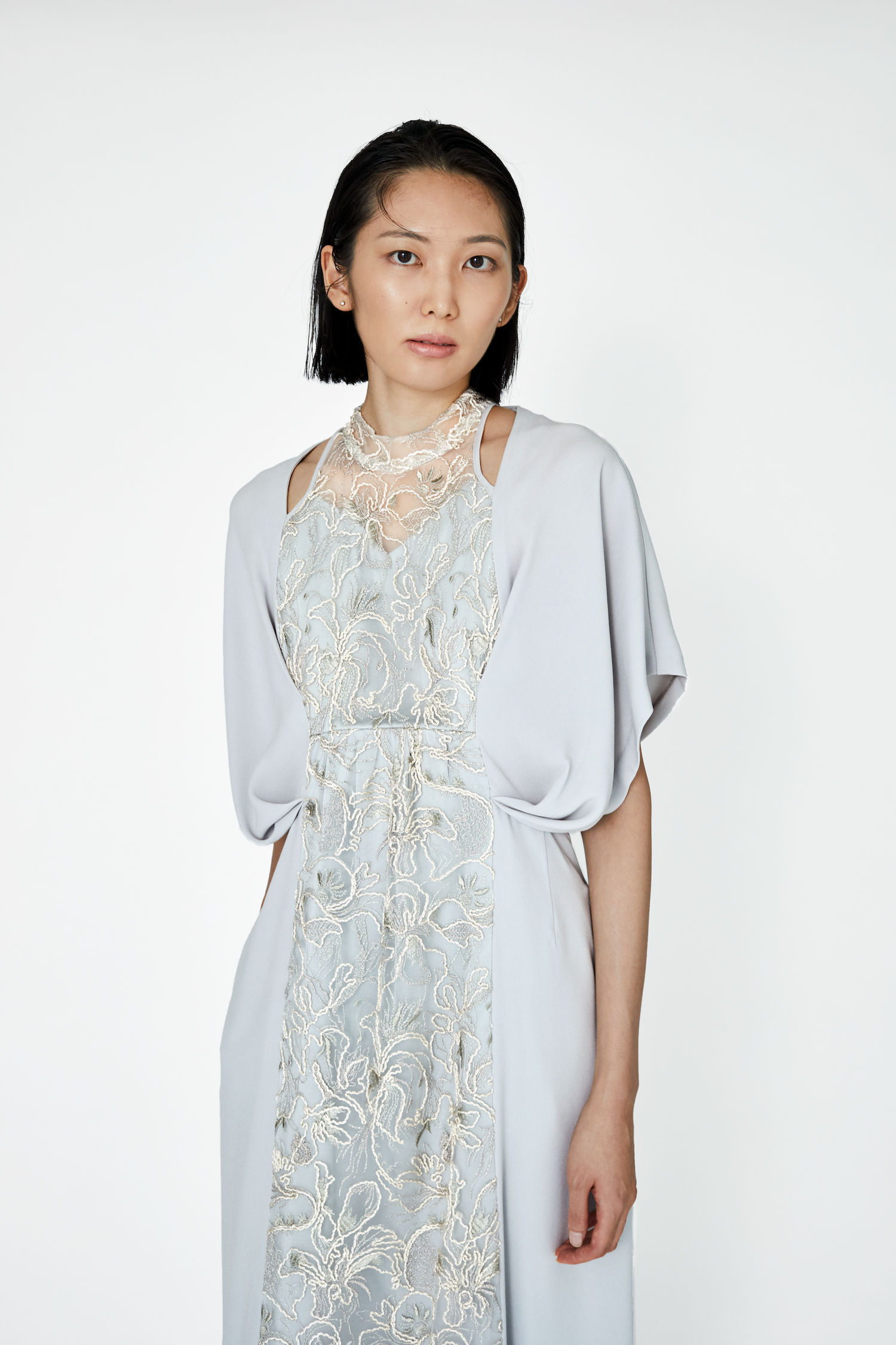 ほぼ新品 25SS MURRAL Seem flower lace dress Seem flower lace dress (Gray)