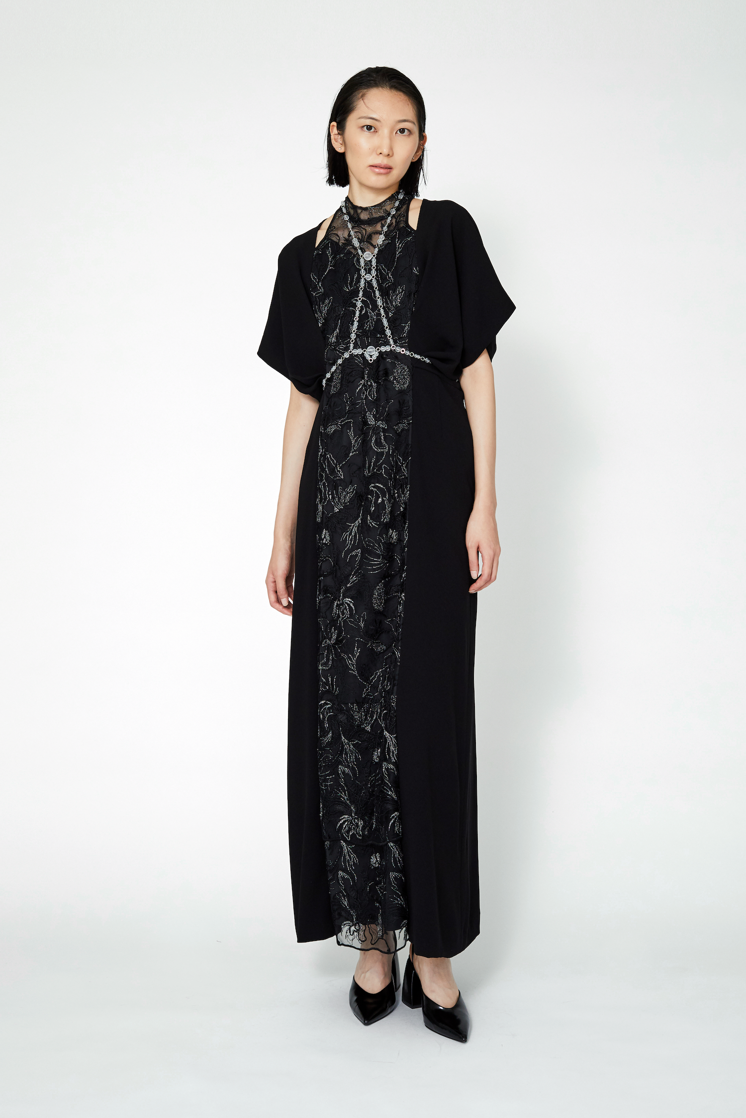 ほぼ新品 25SS MURRAL Seem flower lace dress Seem flower lace dress (Black)