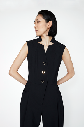 Branching jumpsuit (Black)