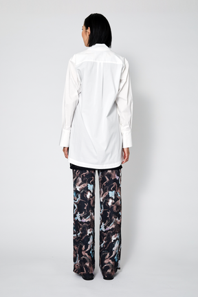 Slit skipper shirt (White)