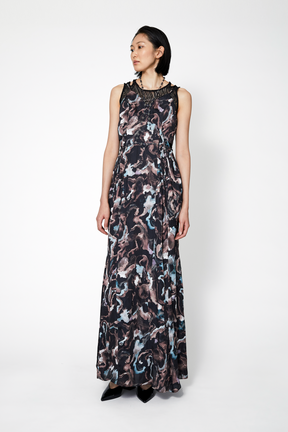 Stretch lace sleeveless tops (Black)