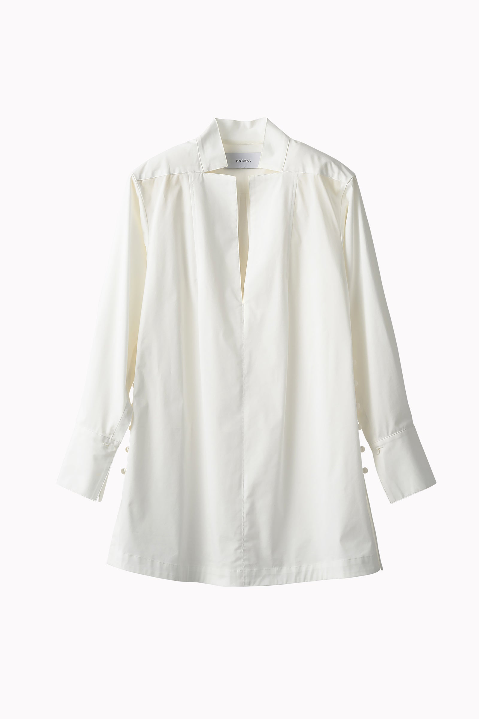 Slit skipper shirt (White)