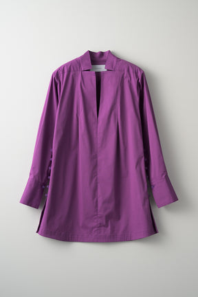 Slit skipper shirt (Purple)