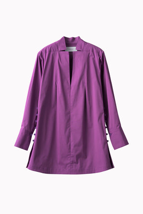 Slit skipper shirt (Purple)