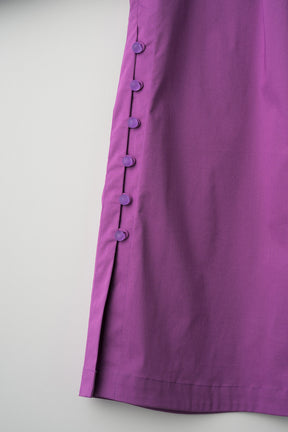 Slit skipper shirt (Purple)