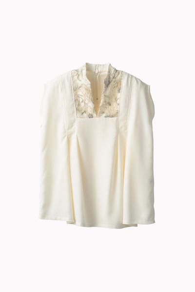 Seem flower lace tops (Ivory)