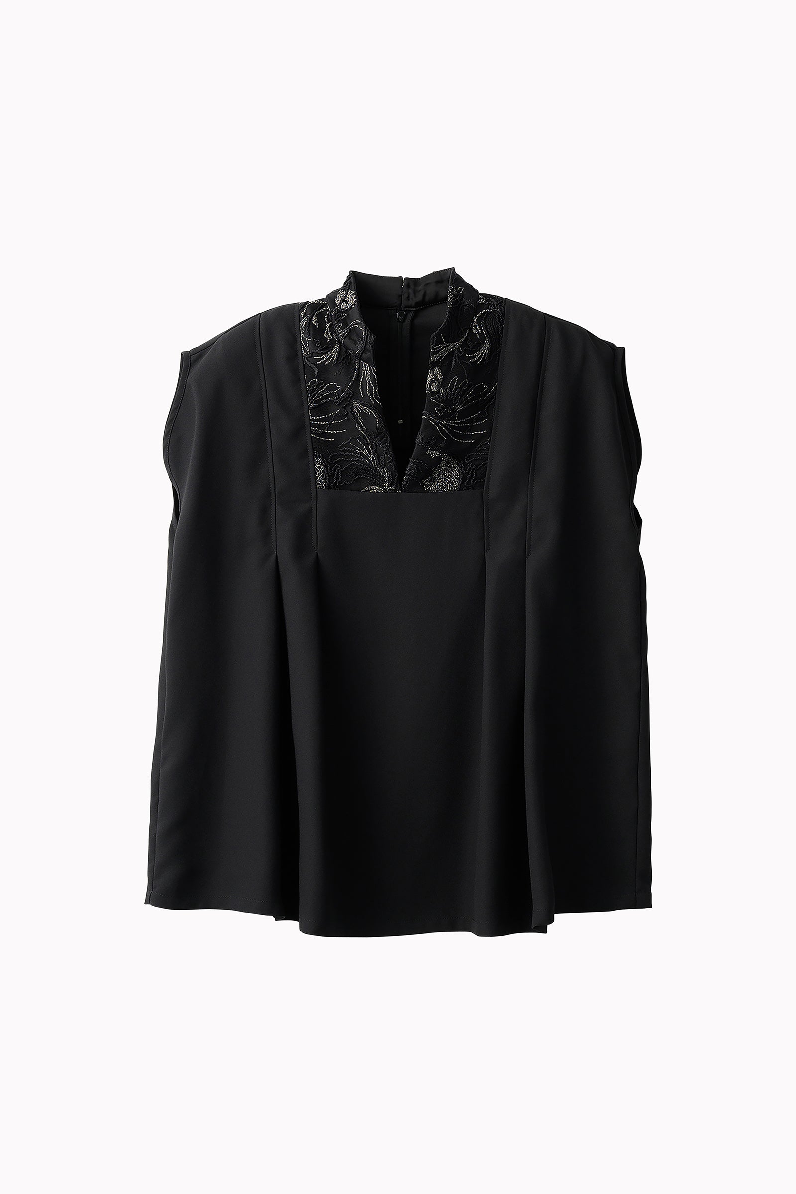 Seem flower lace tops (Black)