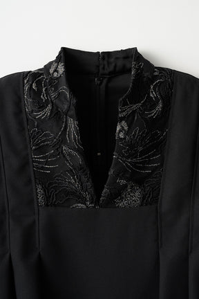 Seem flower lace tops (Black)