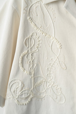 Cucurbita embroidered shirt (White)