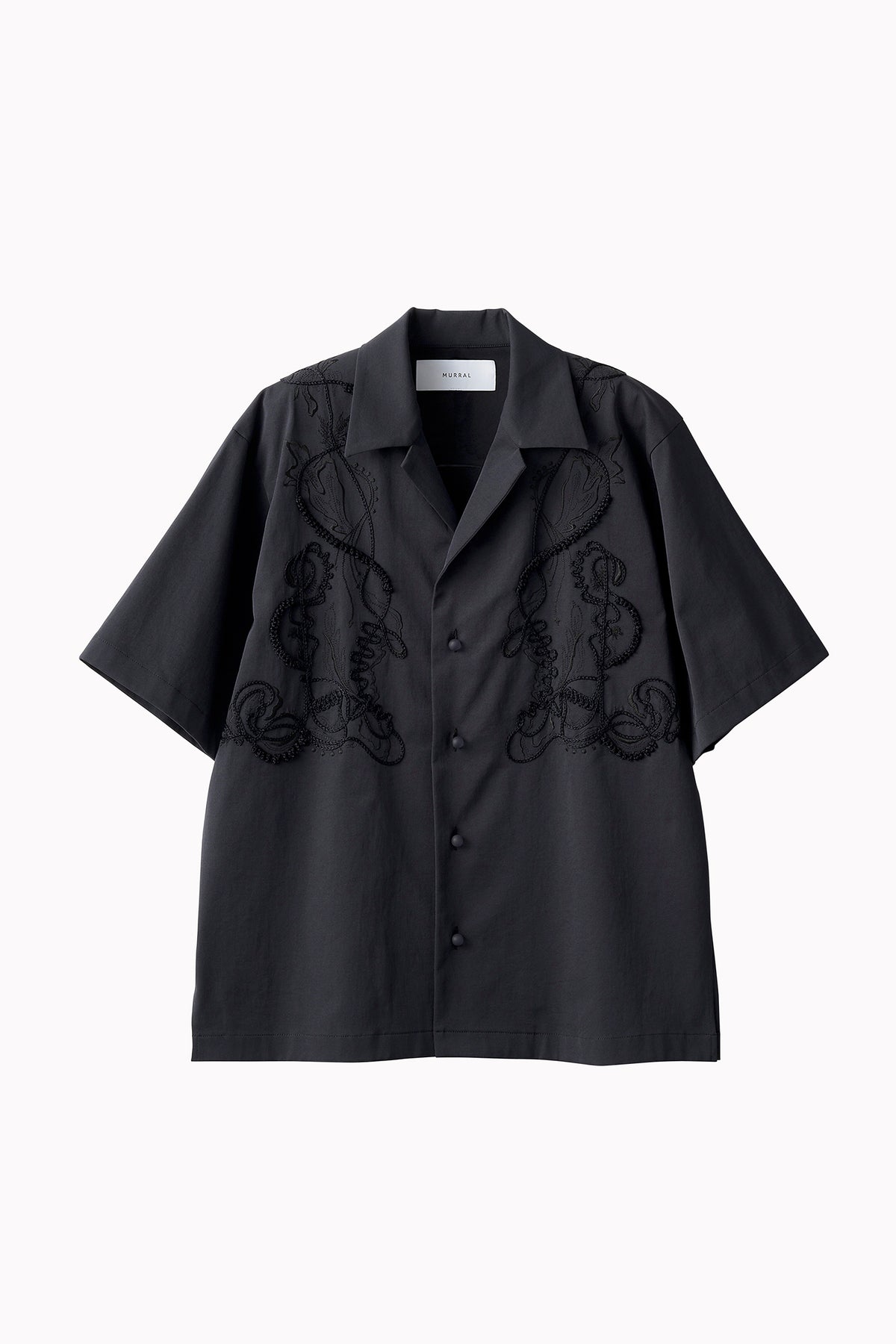 Cucurbita embroidered shirt (Black)