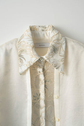 Seem flower lace shirt (Ivory)