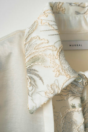 Seem flower lace shirt (Ivory)