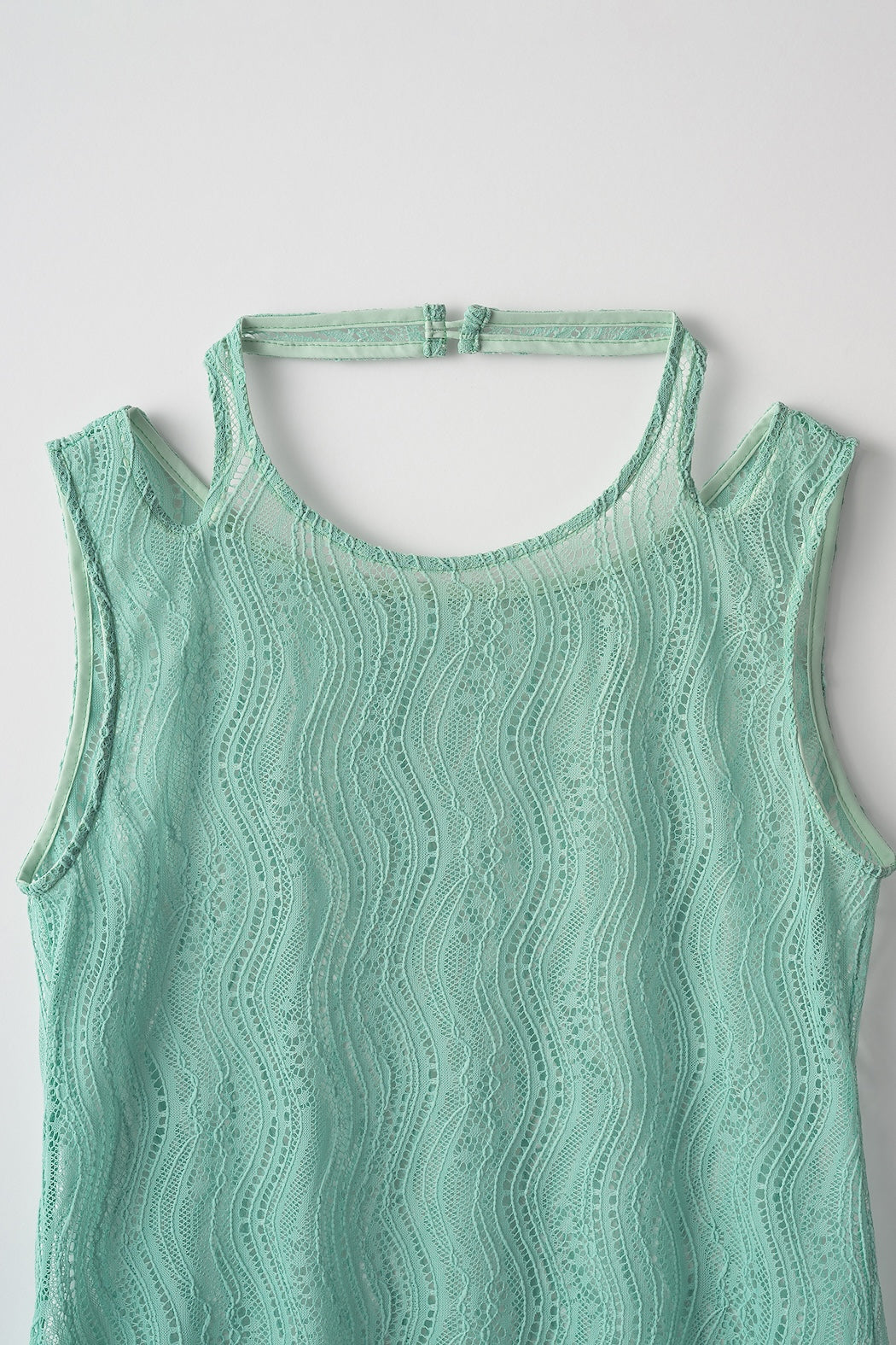 Stretch lace sleeveless tops (Mint)